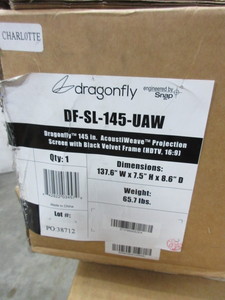 lot 168 image: DRAGONFLY 145 PROJECTION SCREEN - NEW