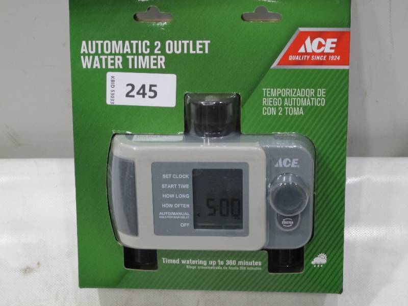 lot 281 image: NEW ACE 2-Station Electronic Sprinkler Timer - 2 Outlet