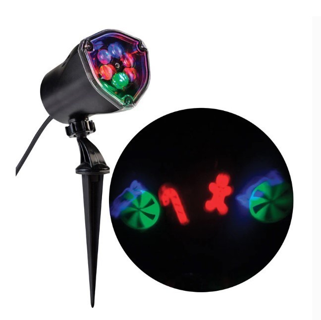lot 707 image: Gemmy 80751 Christmas Candy Cane LED Light Show Projector