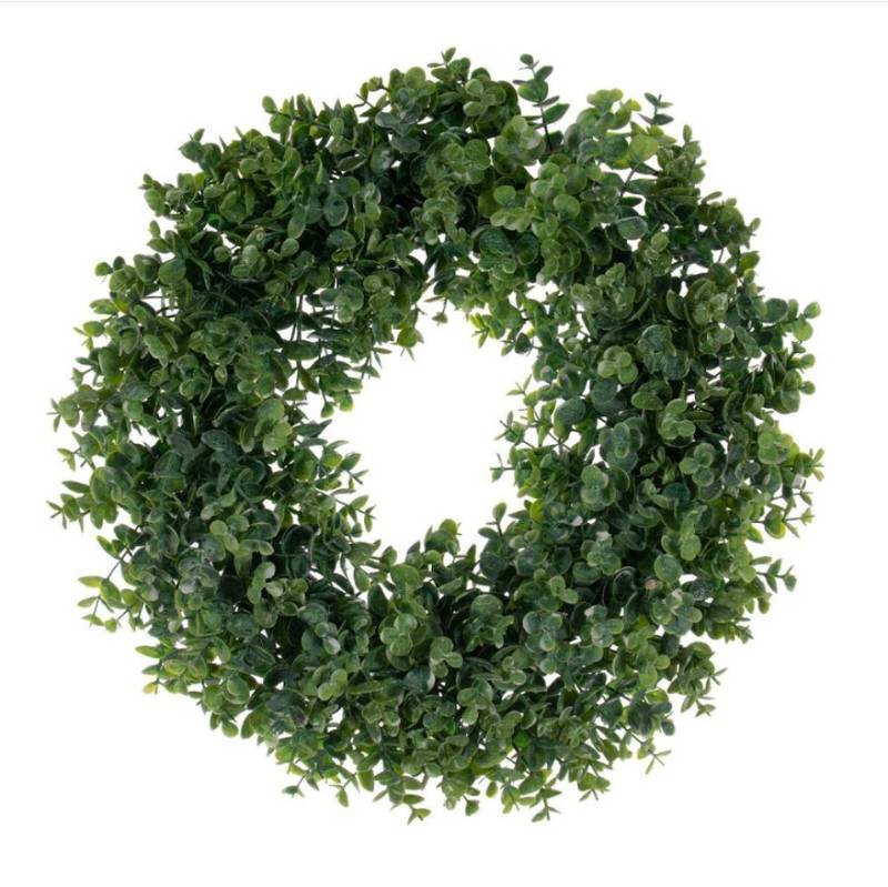 lot 736 image: NEW Vickerman Artificial Unlit Wreath (716663) 18 - Green Spiral Eucalyptus