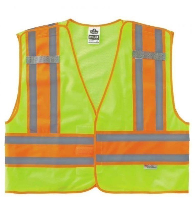 lot 852 image: NEW GloWear 8245PSV Hi-Vis Public Safety Vest - Type P, Class 2 - Lime 2XL3XL