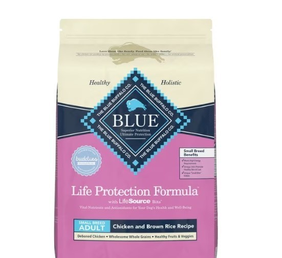 lot 390 image: NEW Blue Buffalo Life Protection Formula Small Breed Adult Chicken & Brown Rice Recipe Dry Dog Food  -26 lb bag