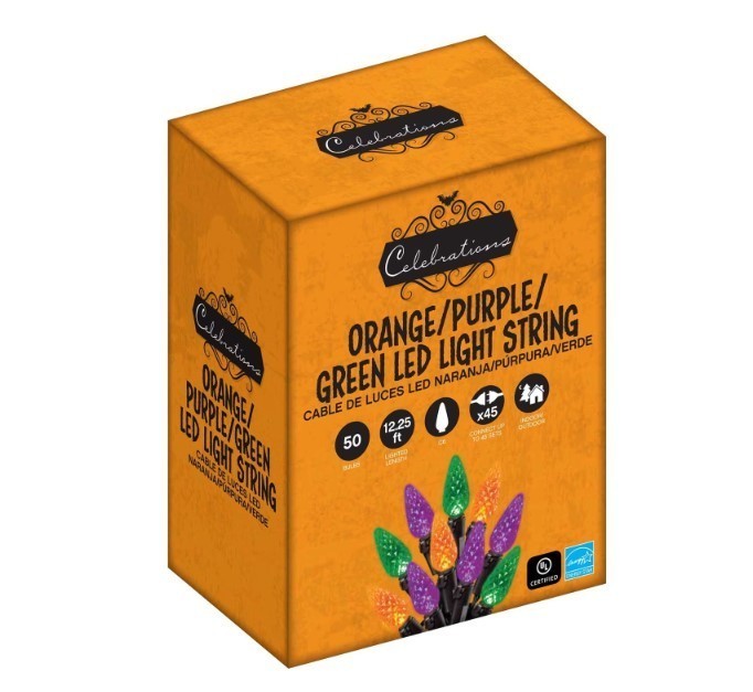 lot 216 image: NEW 2 Pack of Celebrations Multicolored 50 ct LED String Lights
