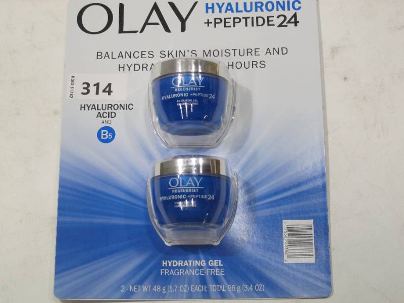 lot 229 image: NEW Olay Regenerist Hyaluronic  Peptide 24 Hydrating Gel - 2 Pack 3.4 oz Total