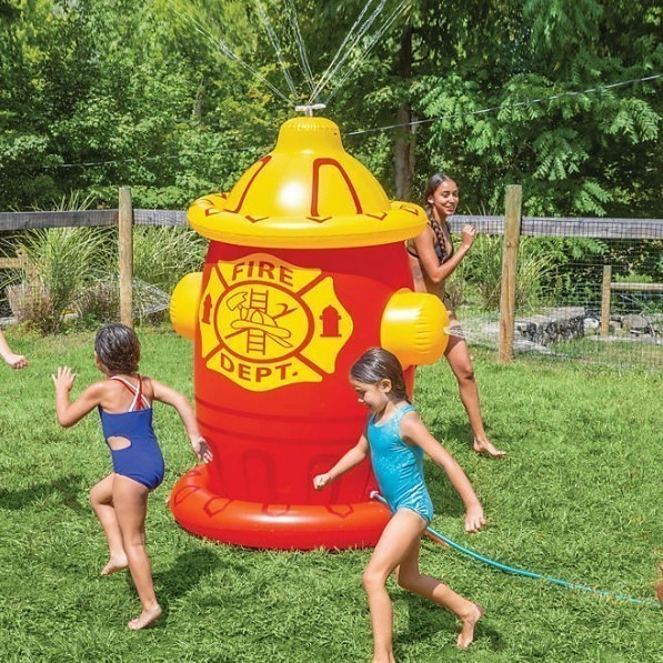 lot 233 image: NEW BigMouth Inc. Giant Inflatable Fire Hydrant Backyard Water Sprinkler