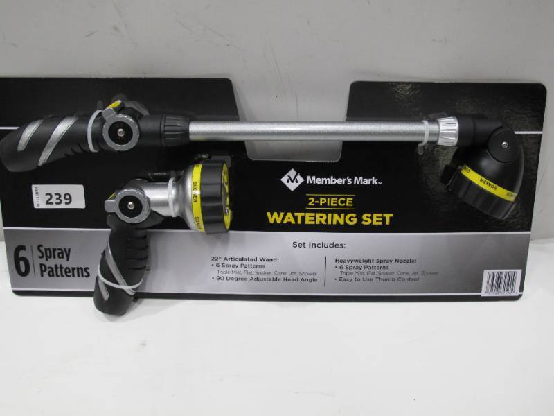lot 349 image: NEW Members Mark 2-Pc. Watering Set, Spray Wand and Spray Nozzle