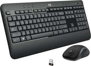 lot 247 image: NEW Logitech MK540 Advanced Wireless Keyboard and Mouse Combo for Windows, 2.4 GHz Unifying USB-Receiver