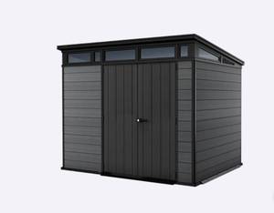 lot 106 image: NEW Keter Cortina 9 ft. x 7 ft. Shed