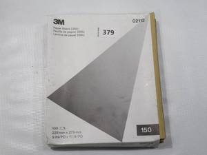 lot 379 image: NEW 3M Paper Sheet 336U Sanding Paper 02112, 9 x 11, 150 Grit, 100 sheets