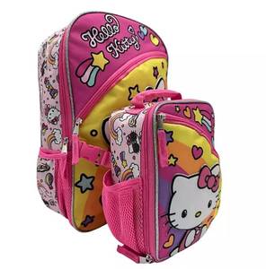 lot 404 image: NEW Licensed Childrens Backpack with Lunch Pack - Hello Kitty by Sanrio