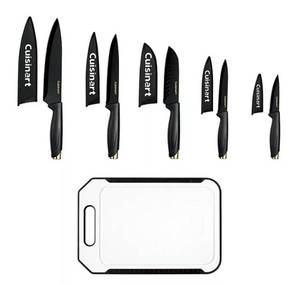 lot 407 image: Cuisinart Advantage 11-Piece Ceramic Knife Set with Cutting Boar - Black
