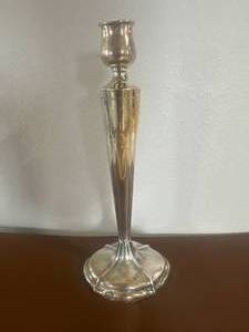 lot 26 image: .925 Silver Weighted Candle Stick Holders 10.6 oz Total Weight