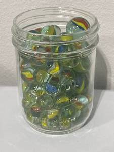 lot 46 image: Jar of Marbles 29oz