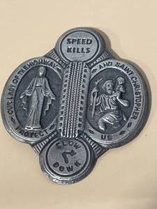 lot 55 image: St. Christopher Metal Badge