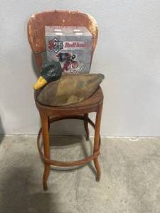 lot 92 image: Vintage Decoy, Chair, FM Red Hawks Bobblehead
