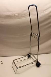 lot 245 image: Folding Metal Luggage Cart with Rubber Wheels