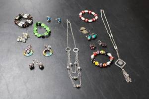 lot 282 image: Assorted Handmade Jewelry Lot - Bracelets, Earrings, and Necklaces