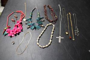 lot 291 image: Lot of Assorted Costume Jewelry - Necklaces, Earrings, Ring