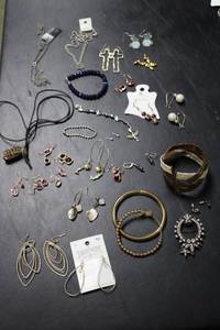 lot 294 image: Assorted Jewelry Lot - Earrings, Bracelets, and Necklaces