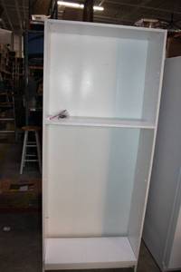 lot 303 image: White Shelving Unit with Hardware