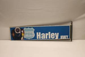lot 314 image: Harley Highway PDL Metal Sign