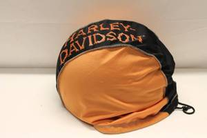 lot B-343 image: Harley-Davidson Motorcycle Helmet with Storage Bag - XS Size