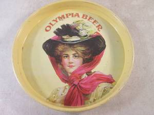 (CSB) Vintage Metal Olympia Beer Se...