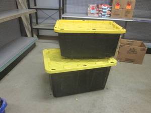 (EW1) 2 Storage Bins with Lids 27 a...