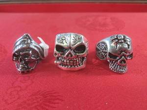 (CNTR) 3 Stainless Steel Biker Ring
