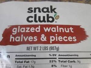 (B-1) 4 Pounds of Glazed Walnut Hal...