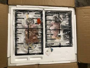 Galanz 24 in. Gas Cooktop in Stainless Steel with 4 Burners including Triple Ring Power Burner and Simmer Burner  Customer Returns See Pictures