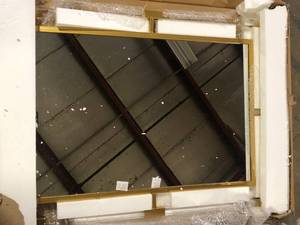 Litton Lane 38 in. x 28 in. Double Framed Rectangle Framed Gold Wall Mirror with Acrylic Frame Customer Returns See Pictures