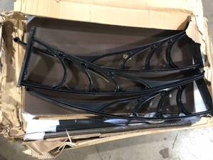 VIVOHOME 6.6 ft. Polycarbonate Window Door Spliced Awning with Black Bracket (40 in. x 80 in.)  Customer Returns See Pictures