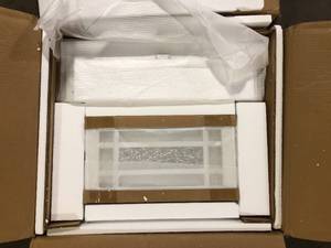 Teamson Home Windsor 22 in. W x 24 in. H Bathroom Wall Cabinet with Mosaic Glass in White  Customer Returns See Pictures