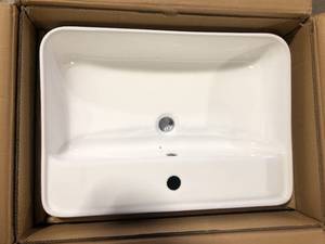 Glacier Bay 24 in. x 17 in. Ceramic Rectangular Vessel Bathroom Sink in White Customer Returns See Pictures