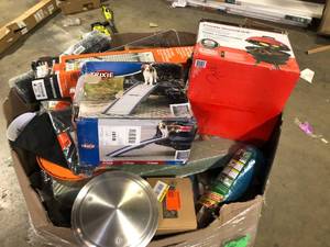 Gaylord of Assorted Tools, Hardware and General Merchandise Various Models and Conditions  Customer Returns See Pictures