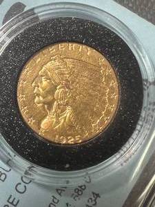 1925-D US $2.50 GOLD INDIAN UNC IN AIRTITE