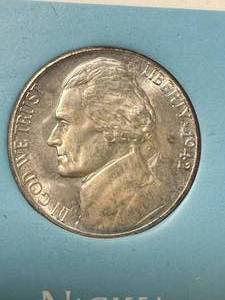 1942-S US JEFFERSON WAR NICKEL BU IN CASE