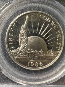 1986 US ELLIS ISLAND HALF DOLLAR PCGS PR69DCAM
