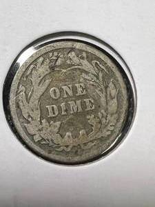 1893 US BARBER DIME
