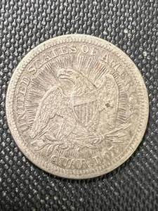 1853 WARROWS US SEATED LIBERTY QUARTER