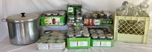 lot 45 image: Large Canning Lot - Various Sizes and Styles plus Stock Pot
