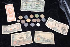 lot 110 image: Foreign Currency - Coins and Bills