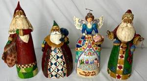 lot 120 image: Jim Shore Collection of Santas and Quilting Angel