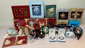 lot 54 image: Premium Ornament Collection - Waterford, Wedgewood, Lenox,  Hampshire Pewter, Mikasa and more