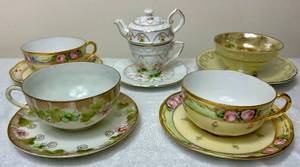 lot 64 image: Teacup and Saucer Sets - 6 sets various makers