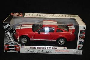 lot 1606 image: Shelby Collectibles 2007 Shelby GT500 40th Anniversary Diecast Metal Collectible 118 Scale (in original box)
