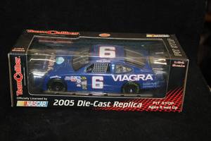 lot 1692 image: Team Caliber #6 Mark Martin NASCAR 2005 Viagra Diecast Metal Replica 124 Scale (in original box)