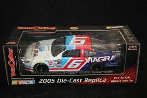 lot 1693 image: Team Caliber #6 Mark Martin NASCAR 2005 Viagra Diecast Metal Replica 124 Scale (in original box)
