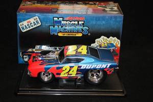 lot 1712 image: Action Muscle Machines #24 Jeff Gordon 1969 Chevrolet Chevelle Diecast Metal Collectible 124 Scale (in original box)
